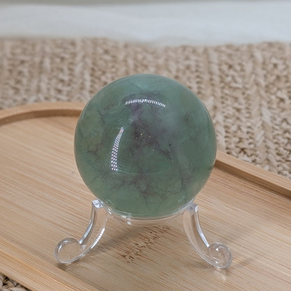 Grüne transparente Fluorit Kugel [FE]