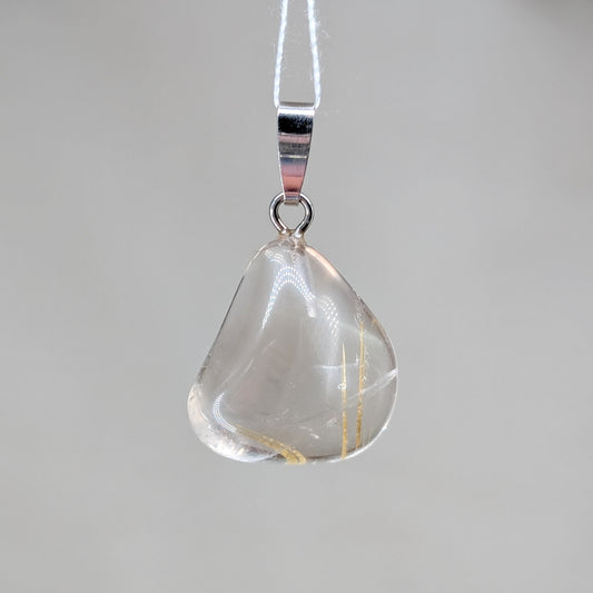 Rutilquarz Kettenanhänger, 925er Silber [A]