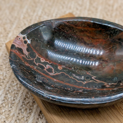 Ovale Ozeanachat Schale [F]