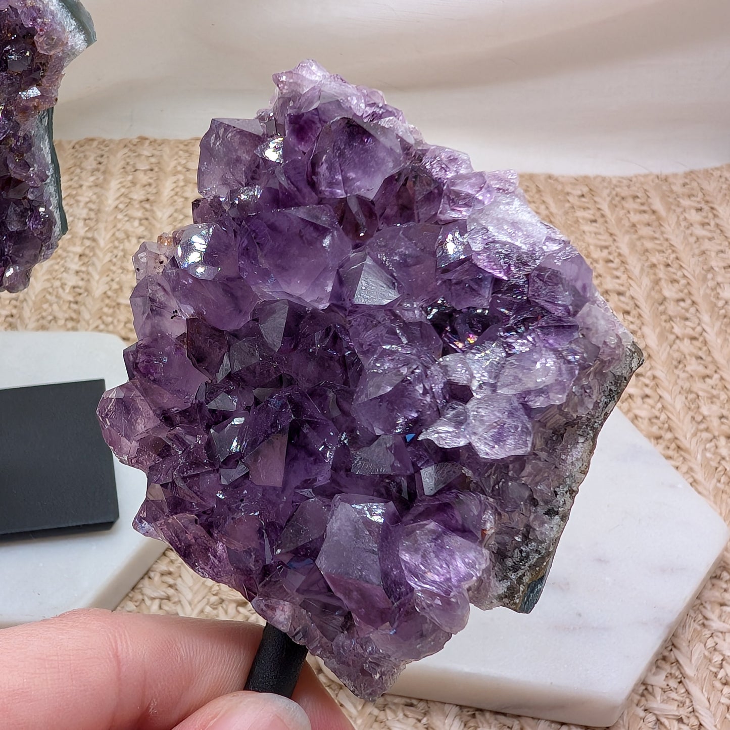 Amethyst Cluster auf Ständer [A+B]