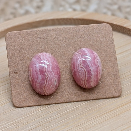 Rhodochrosit Ohrstecker