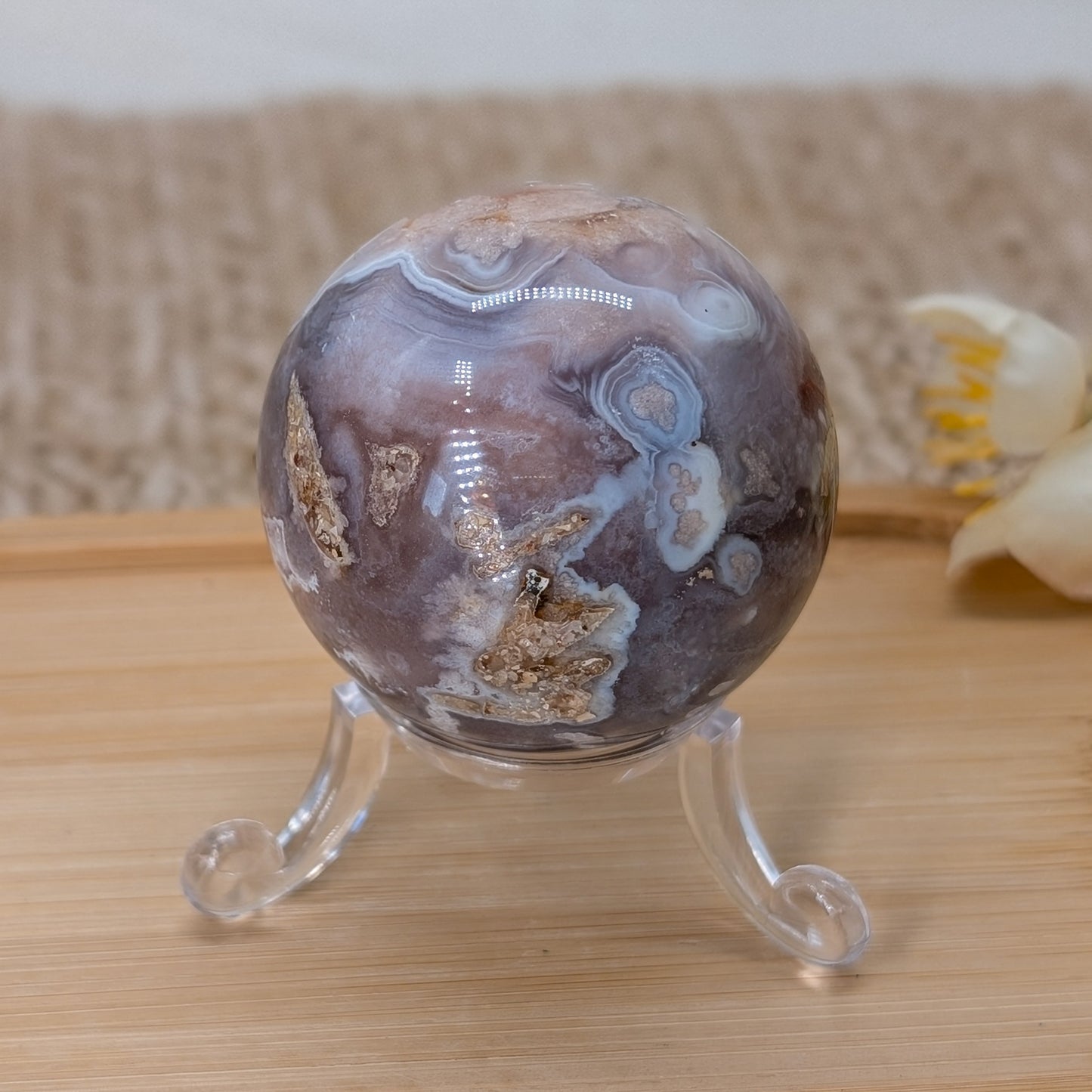 Blumenachat Kugel [LA]