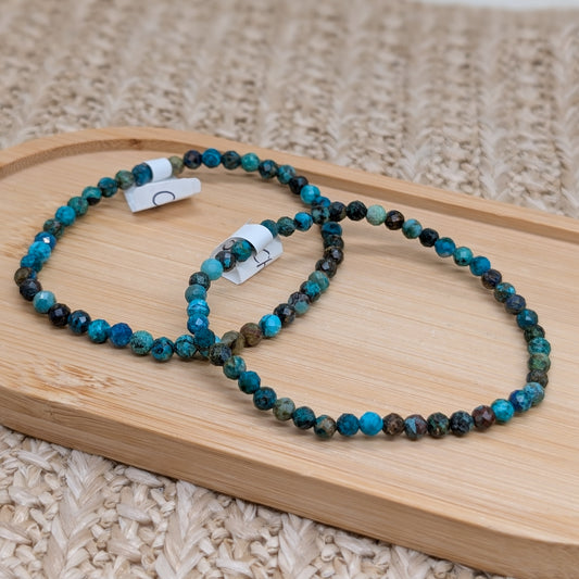 Chrysokoll Armband facettiert 4 mm