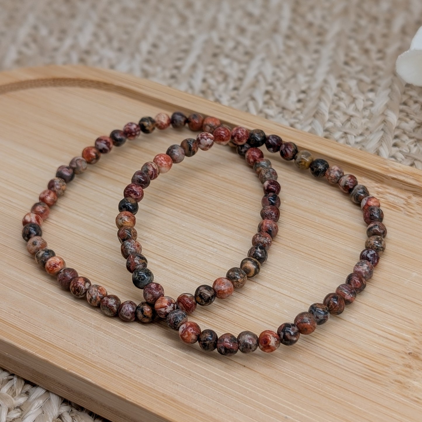 Leopardenjaspis Armband 4mm