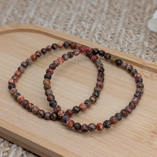 Leopardenjaspis Armband 4mm