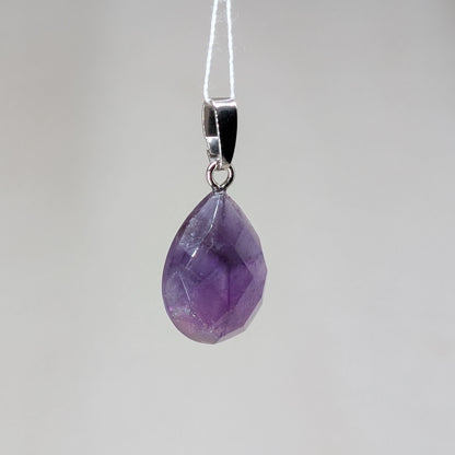 Amethyst Kettenanhänger facettiert, 925er Silber [Y]