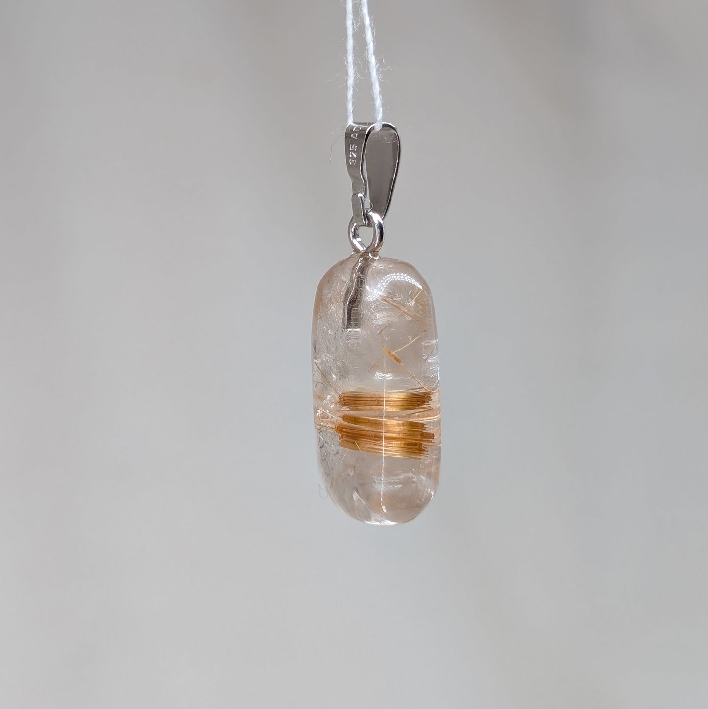 Rutilquarz Kettenanhänger, 925er Silber [I]