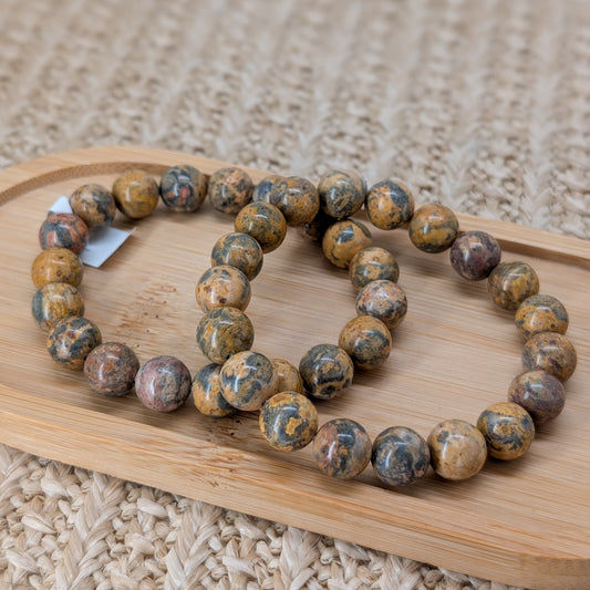 Leopardenjaspis Armband 10 mm