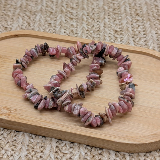 Rhodochrosit Splitterarmband