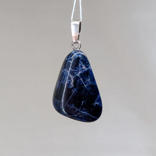 Sodalith Kettenanhänger, 925er Silber [C]