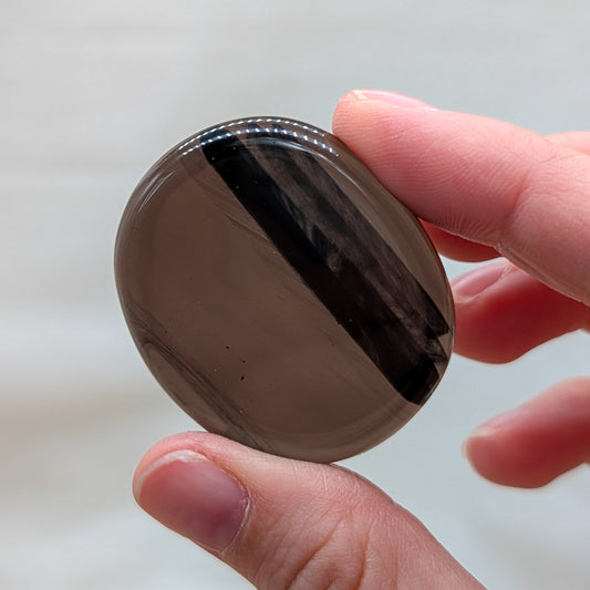 Lamellen Obsidian Scheibenstein [A+B]