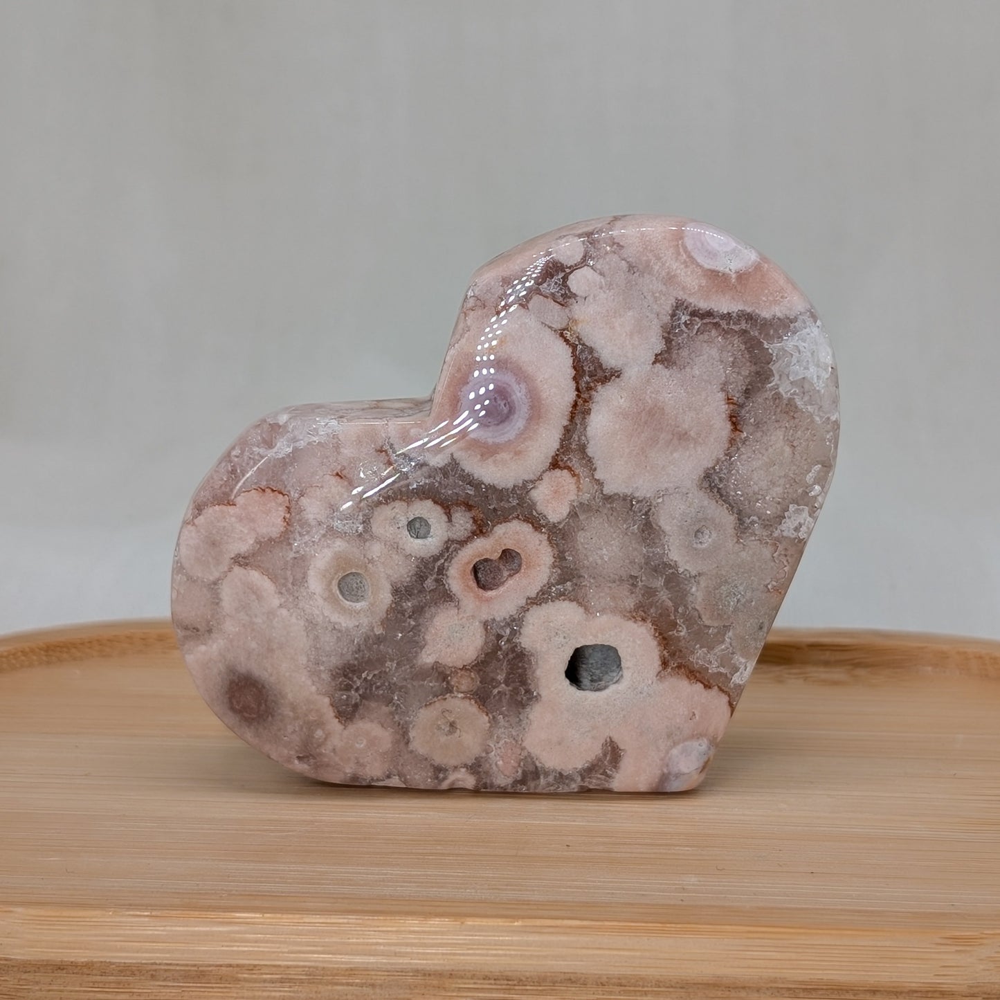 Pink Amethyst Blumenachat Herz [DD]