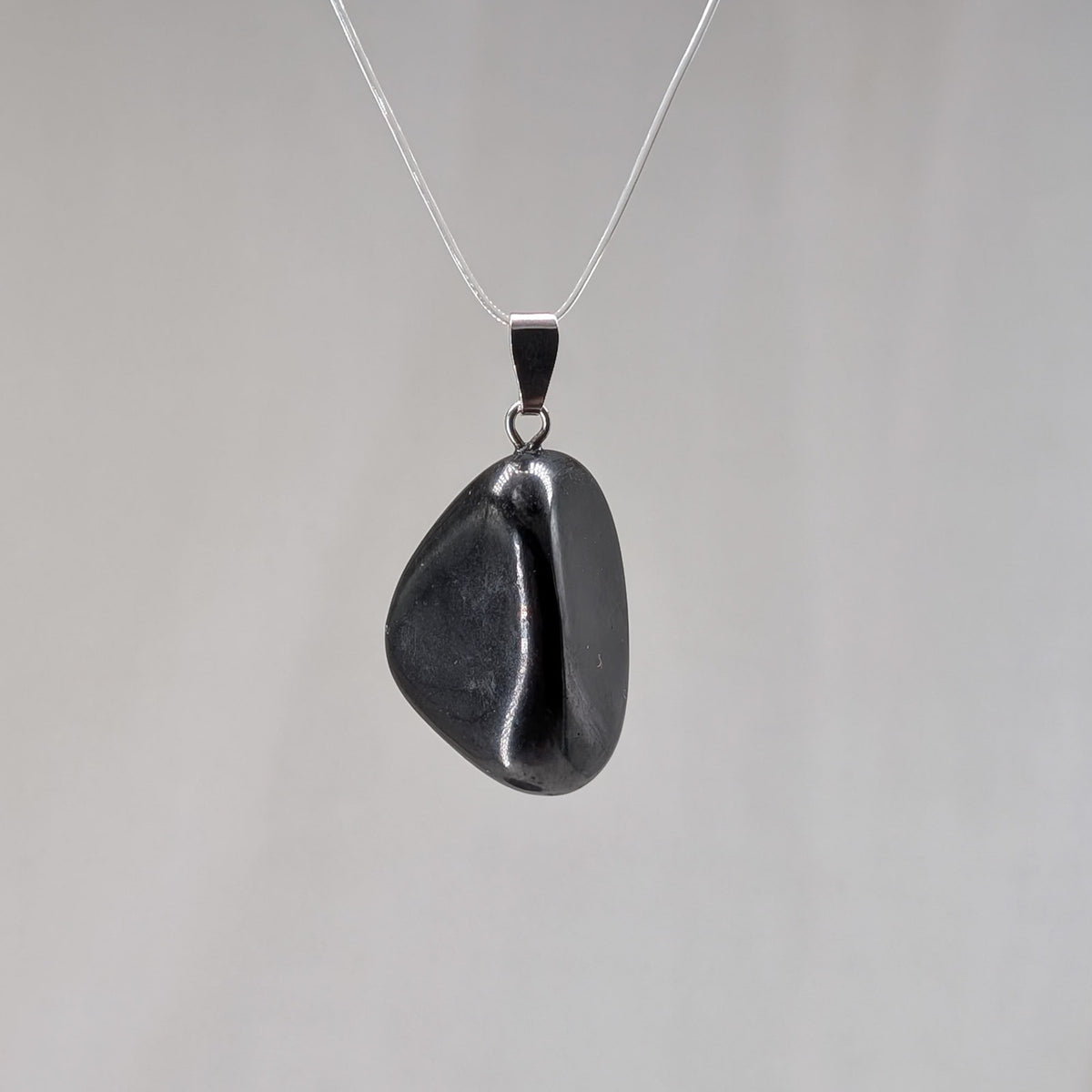 Schungit Kettenanhänger, 925er Silber [D]