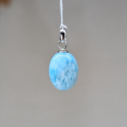 Larimar Kettenanhänger, 925er Silber [G]