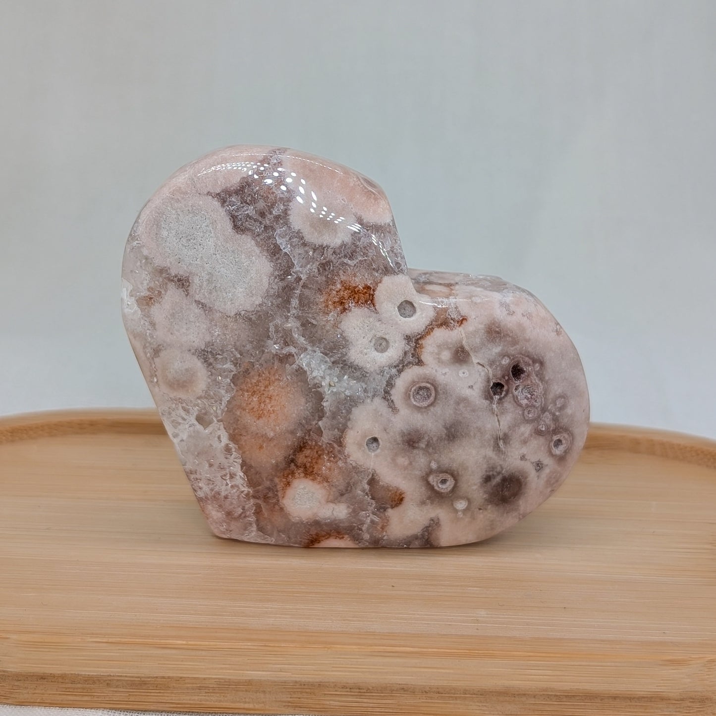 Pink Amethyst Blumenachat Herz [DD]