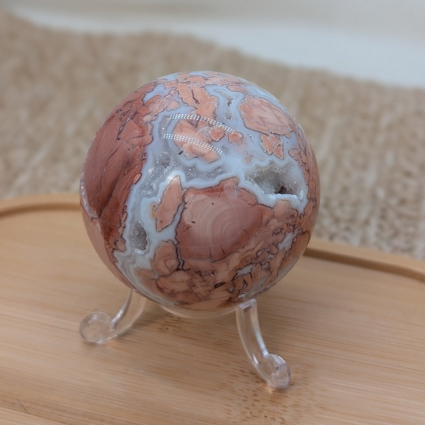 Cotton Candy Achat Kugel [C]