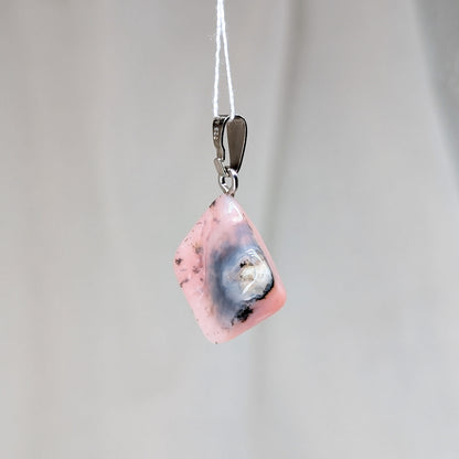 Pink Opal Kettenanhänger, 925er Silber [G]