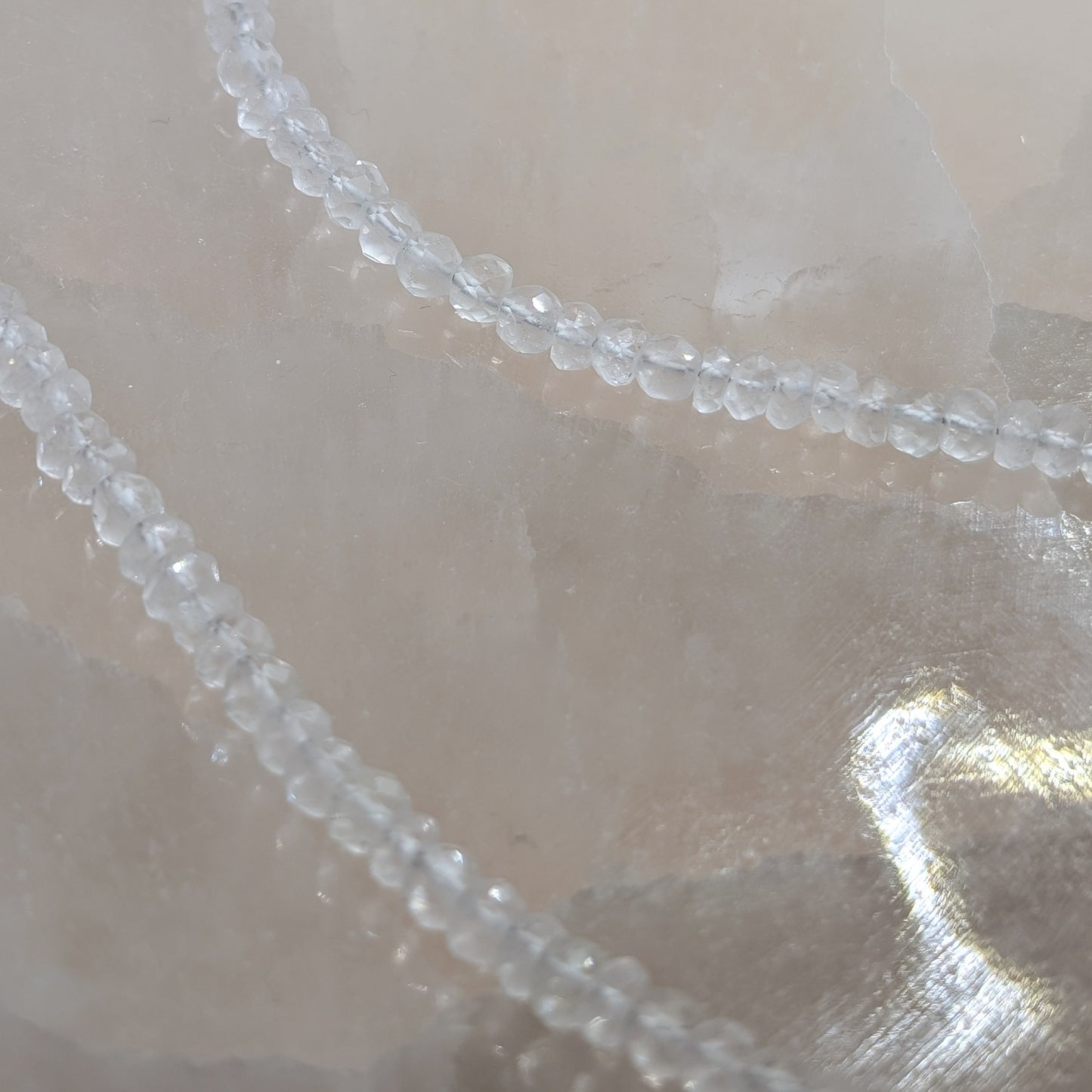 Bergkristall Halskette facettiert, 925er silber