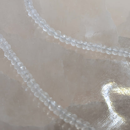 Bergkristall Halskette facettiert, 925er silber