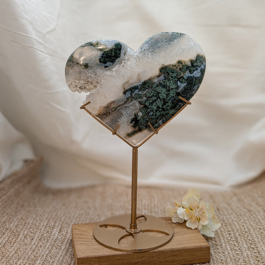 Moosachat Herz auf Ständer [MJ]