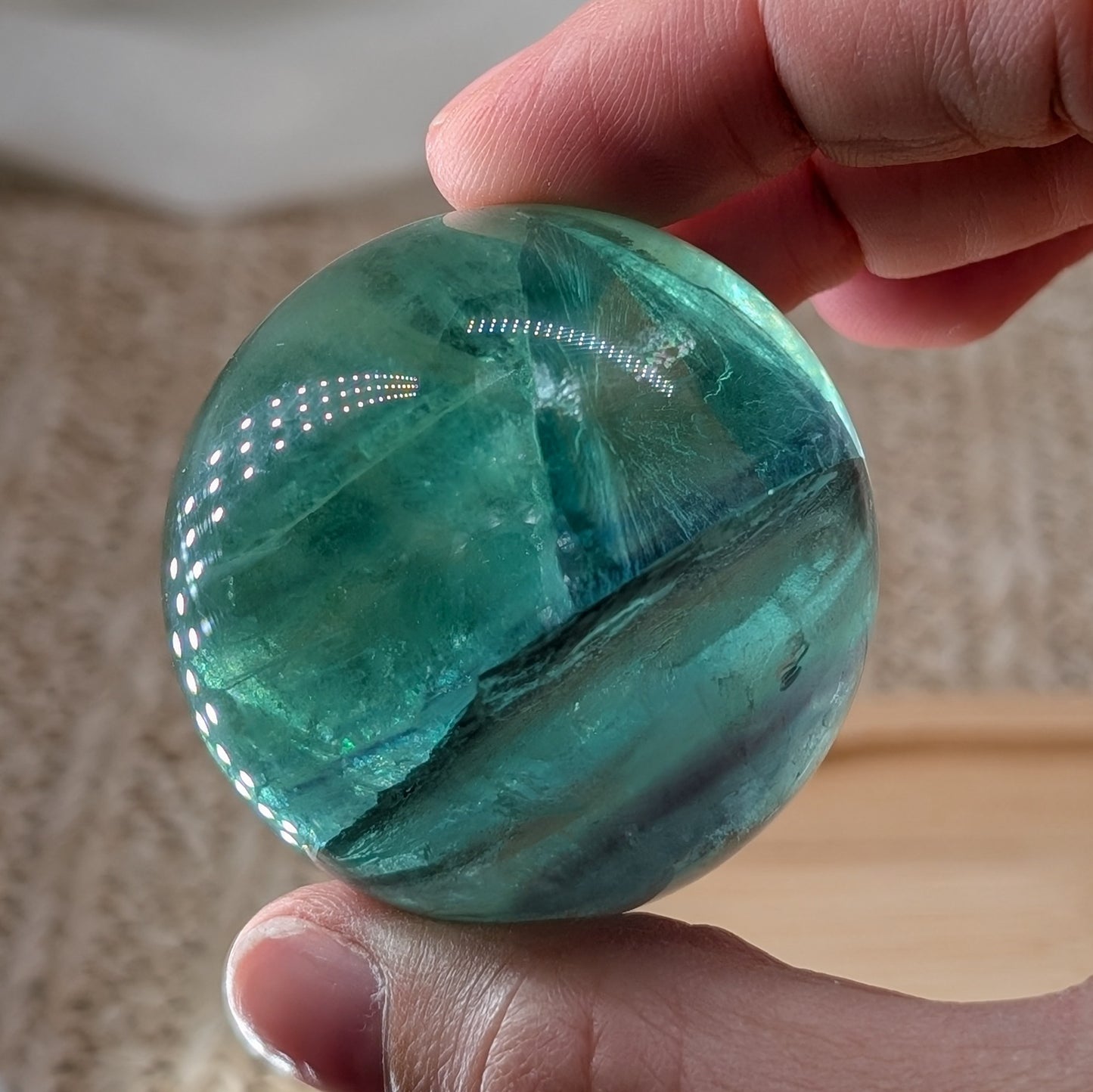 Grüne Fluorit Kugel [TB]