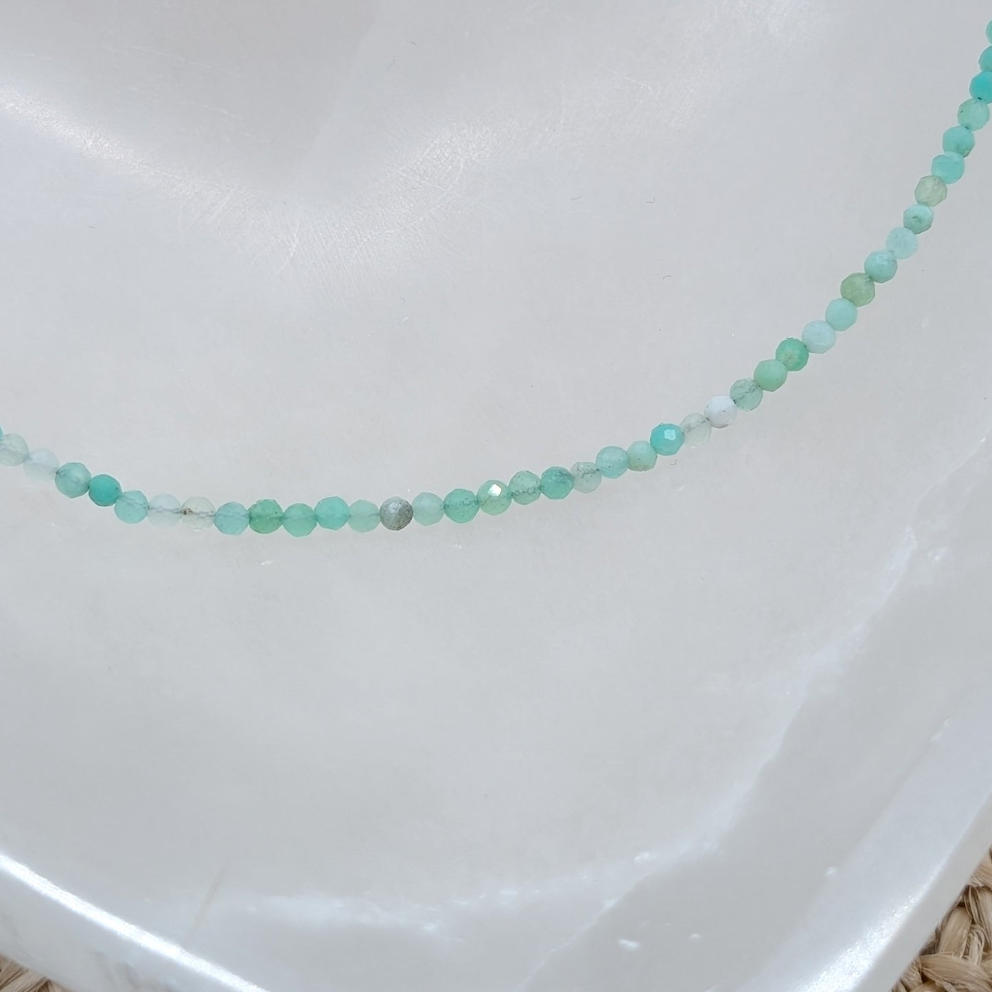 Chrysopras Kette Kugel facettiert