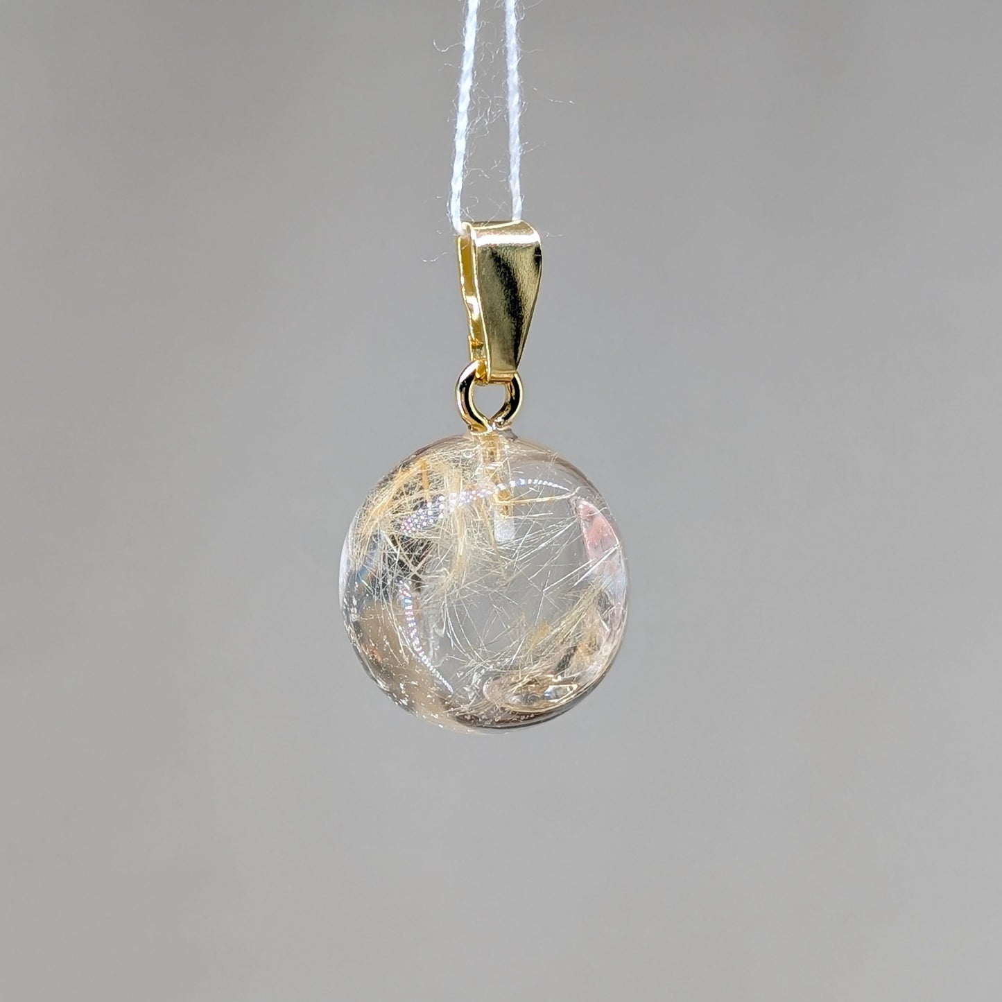 Goldener Rutilquarz Kettenanhänger [A]