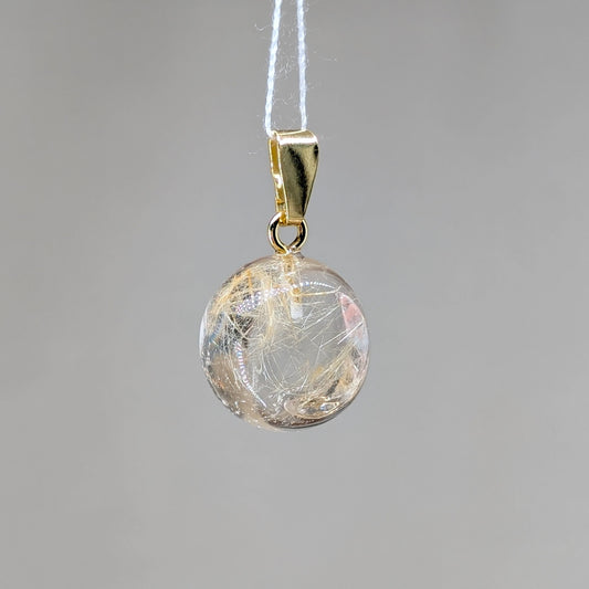 Goldener Rutilquarz Kettenanhänger [A]