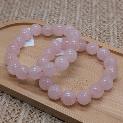 Rosenquarz Armband 12 mm
