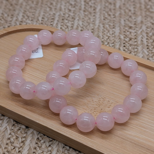 Rosenquarz Armband 12 mm