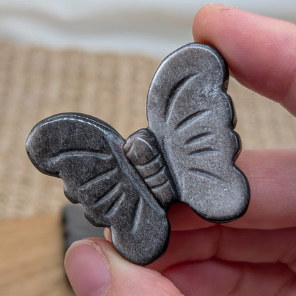 Silber Obsidian Schmetterling