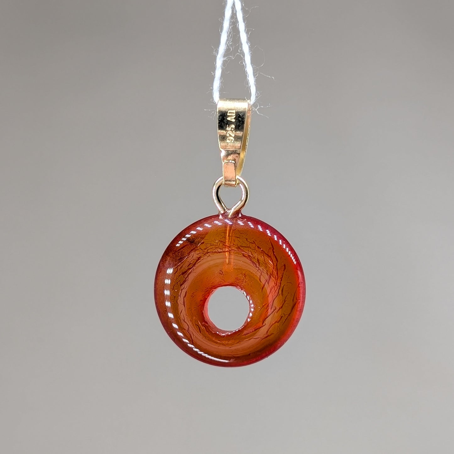 Karneol Donut Kettenanhänger [D]