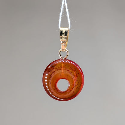 Karneol Donut Kettenanhänger [D]