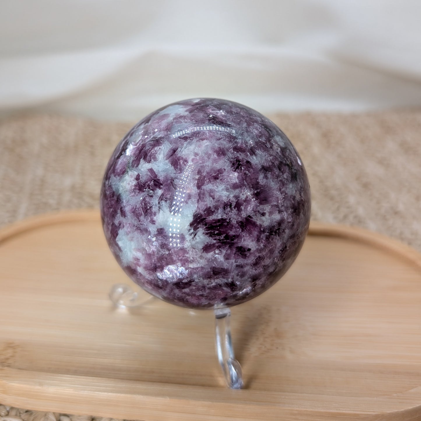 Lepidolith Kugel mit Mica [LP]