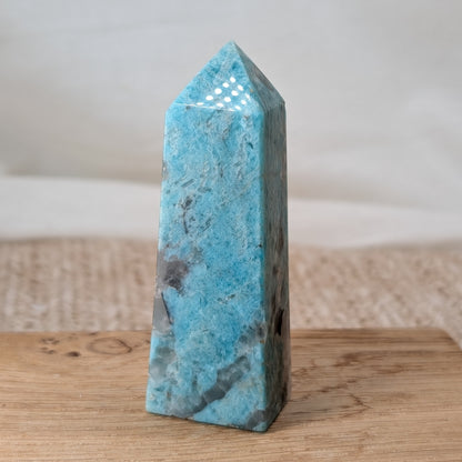 Amazonit Turm mit Rauchquarz [AR]