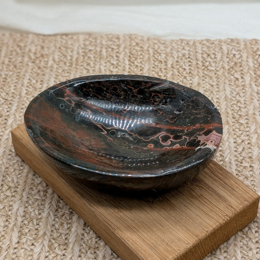 Ovale Ozeanachat Schale [F]