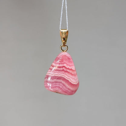 Rhodochrosit Kettenanhänger, vergoldet [T]