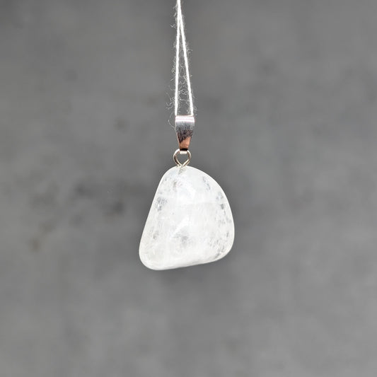 Milchquarz Kettenanhänger, 925er Silber [M]