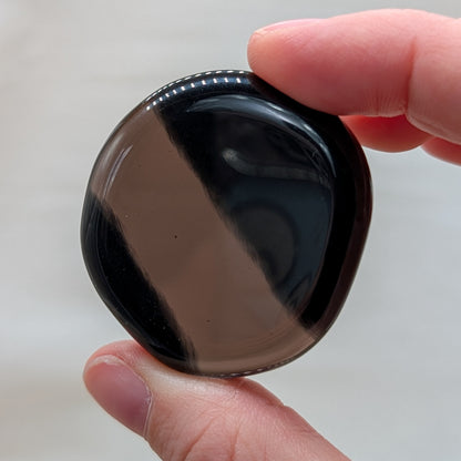 Lamellen Obsidian Scheibenstein [A+B]