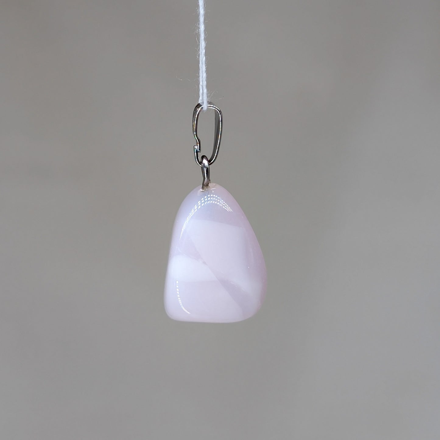 Rosa Chalcedon Kettenanhänger, 925er Silber [C]