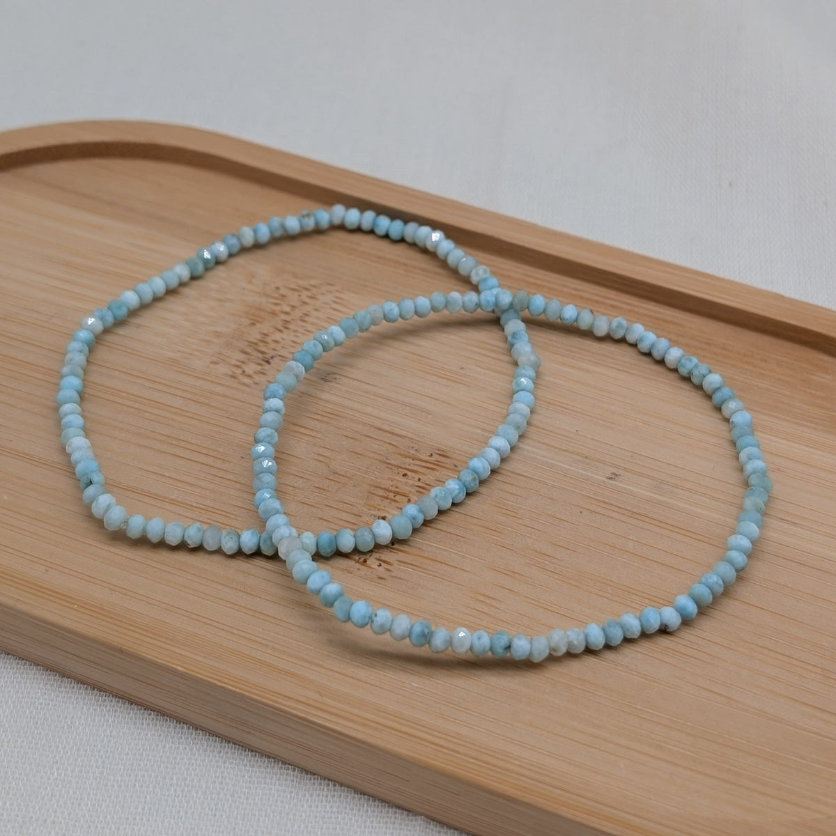 Larimar Armband facettiert 3 mm