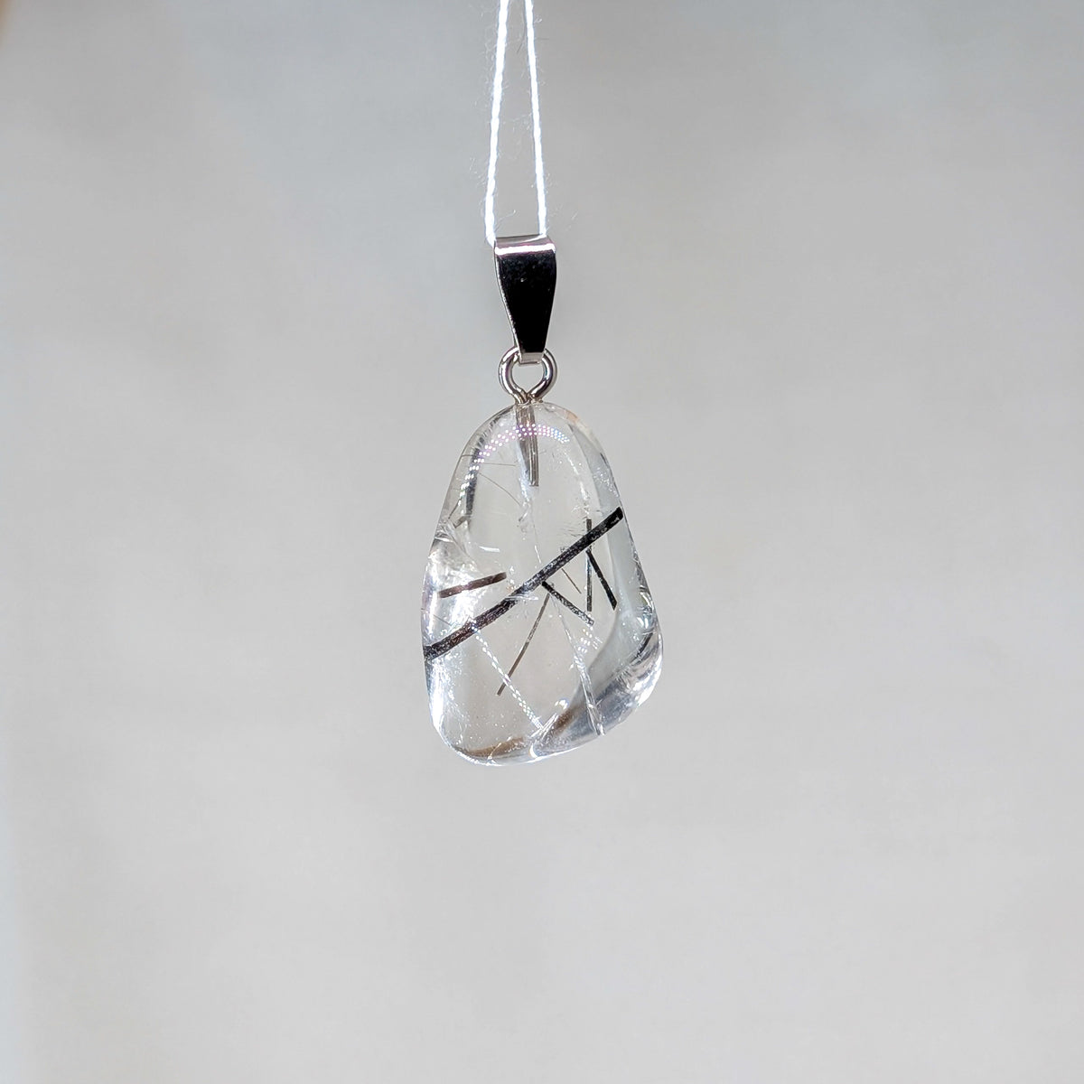 Turmalinquarz Kettenanhänger, 925er Silber [A]