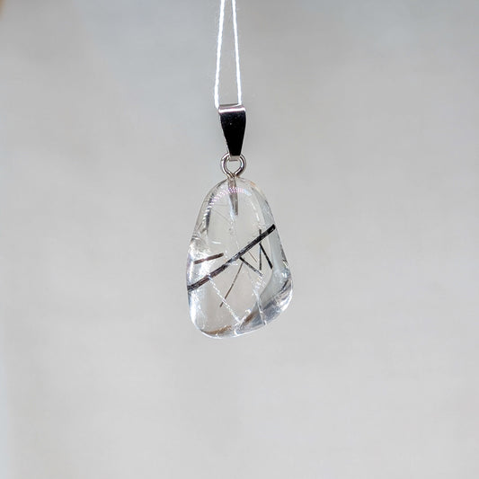 Turmalinquarz Kettenanhänger, 925er Silber [A]