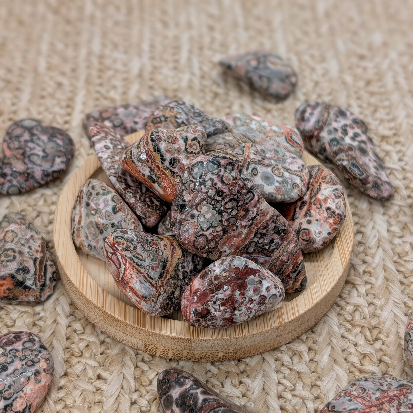 Leopardenjaspis Trommelstein