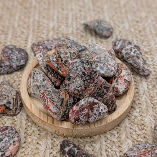 Leopardenjaspis Trommelstein