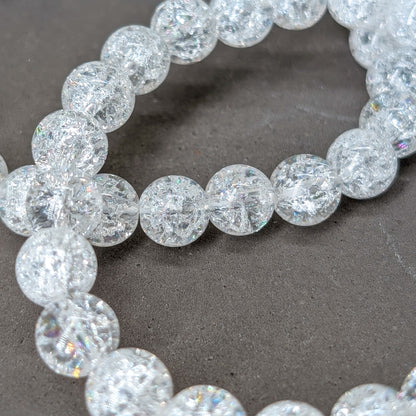 Crackle Quarz Armband 8 mm