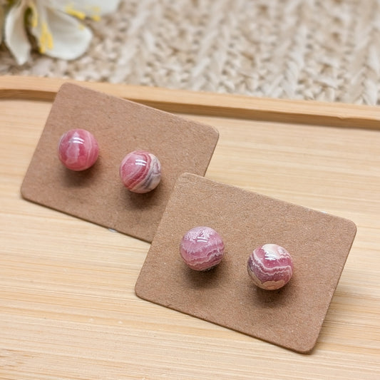Rhodochrosit Ohrstecker