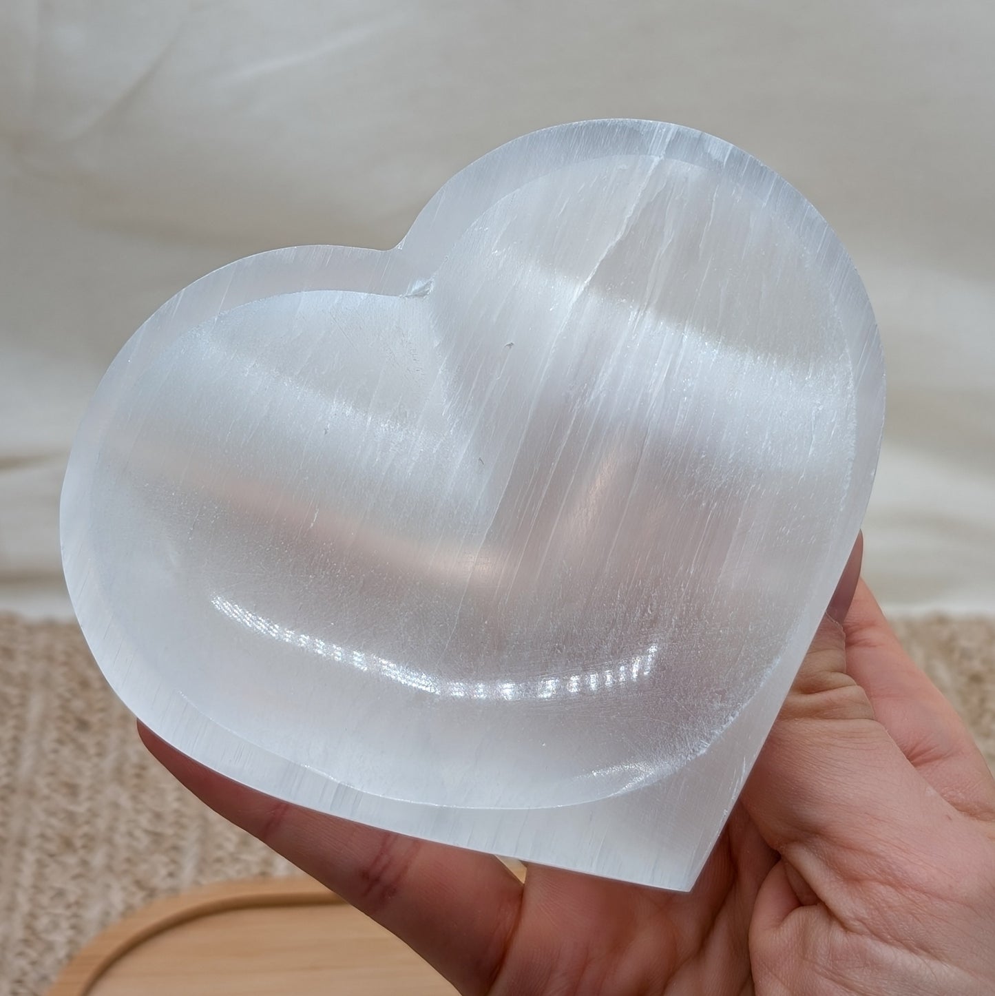Selenit Schale Herz