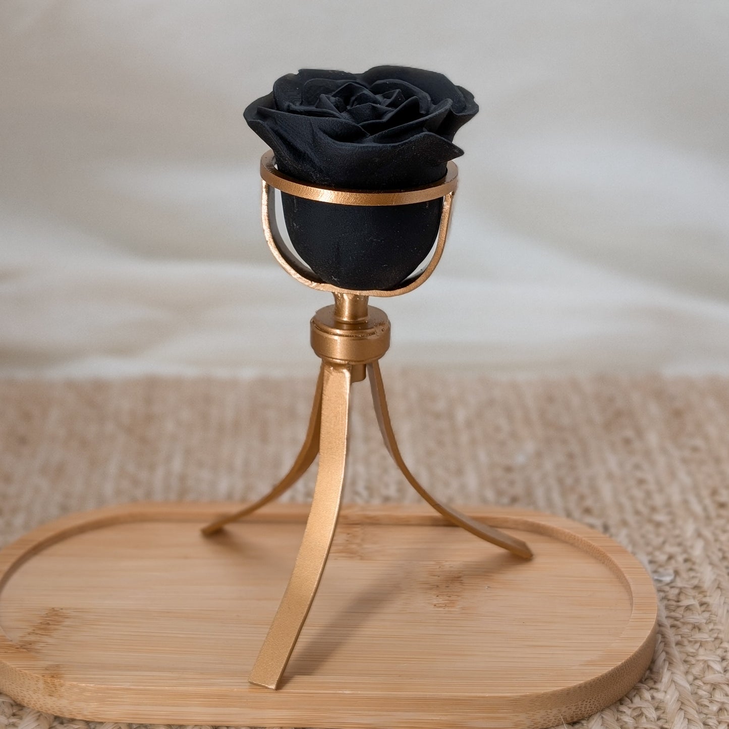Obsidian Rose auf Ständer (B-Ware)
