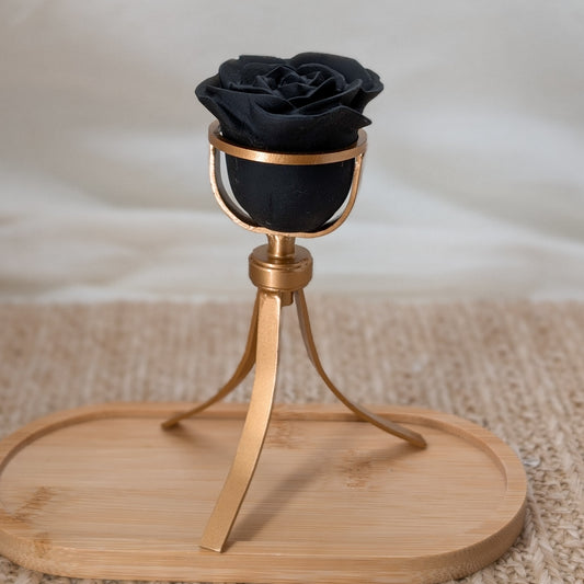 Obsidian Rose auf Ständer (B-Ware)